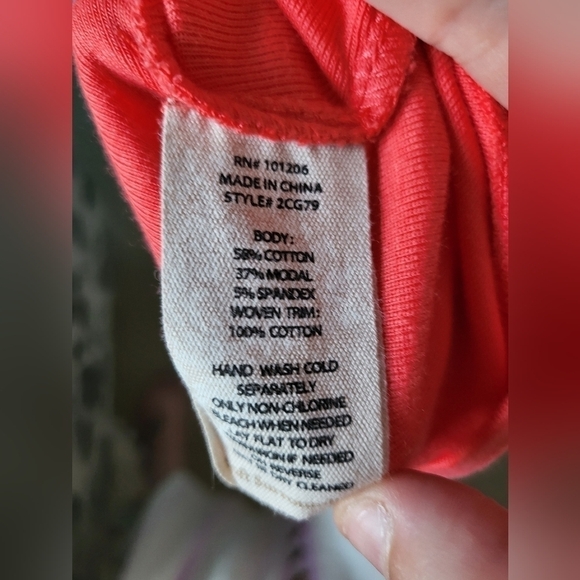 💚HP💚Soft Surroundings Bevvie Button Top Coral Cotton/Modal Blend - Picture 10 of 10